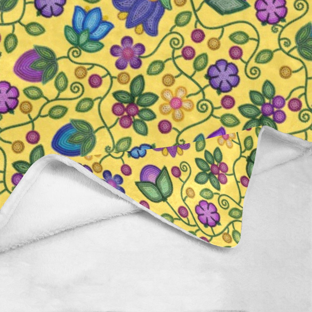 Bloom Uplift Yellow Ultra-Soft Micro Fleece Blanket 60"x80"
