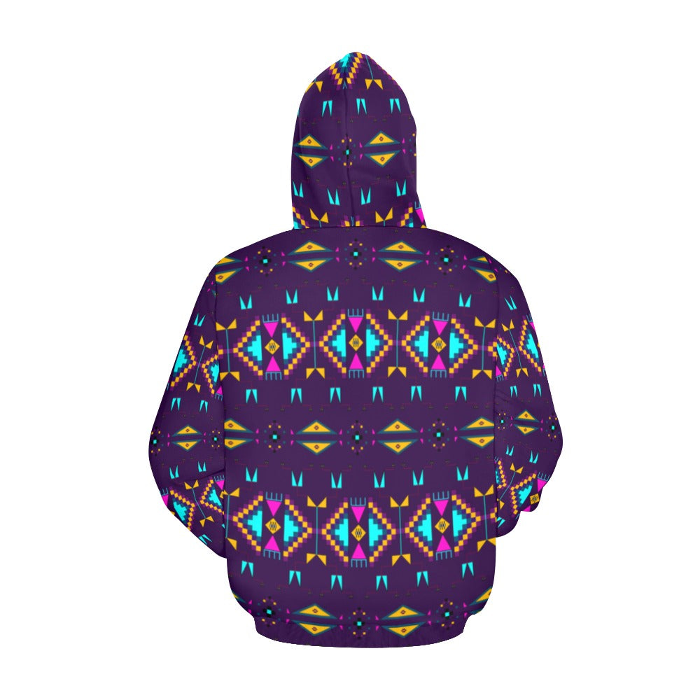 Rite of Passage Dark Purple Hoodie for Women (USA Size)