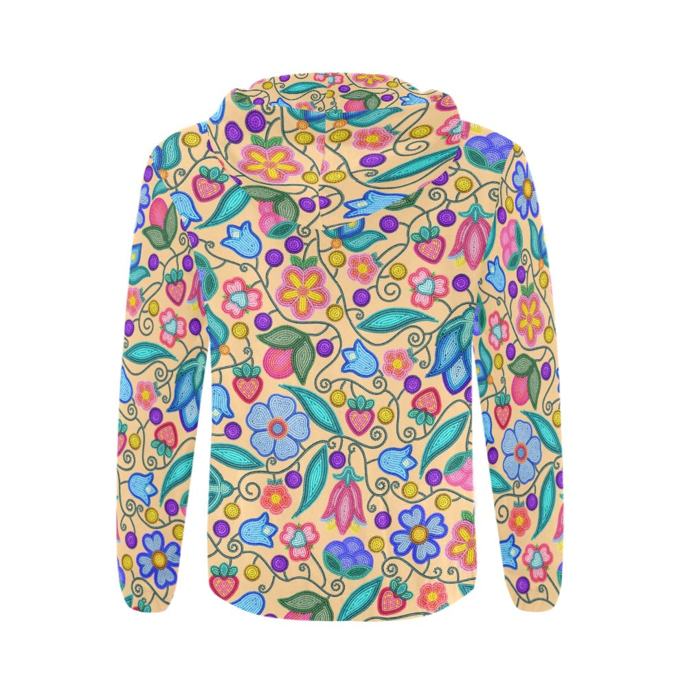 Sweet Offering Cream Men's Zipper Hoodie