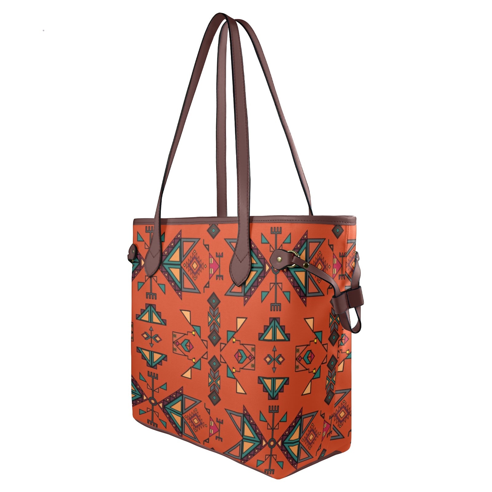 Arrow Dawn Orange Clover Canvas Tote Bag