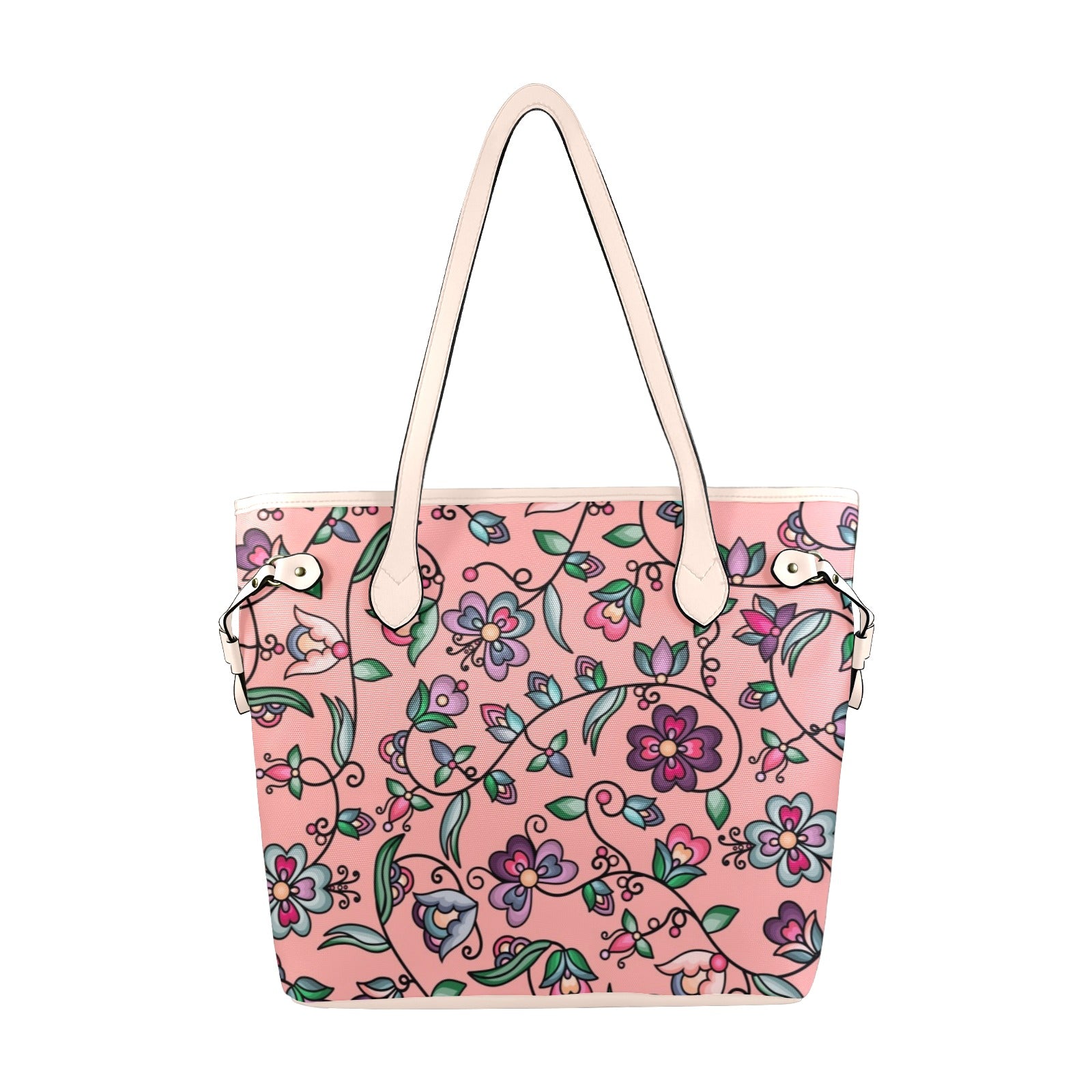 Amber Evening Garland Peach Clover Canvas Tote Bag