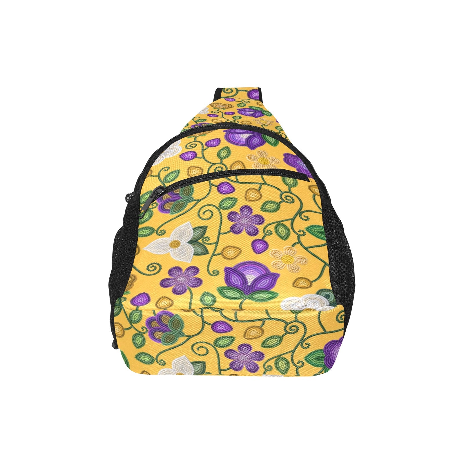 Midnight Moss Bloom Yellow Chest Bag