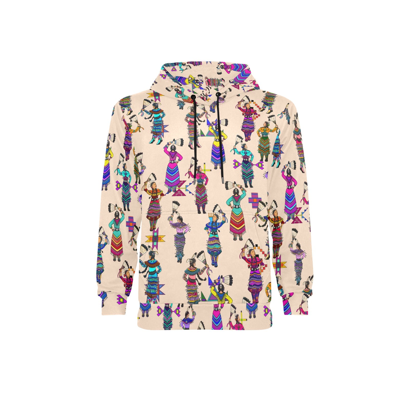 Women's Jingle Dancers Muslin Men's Long Sleeve Fleece Hoodie