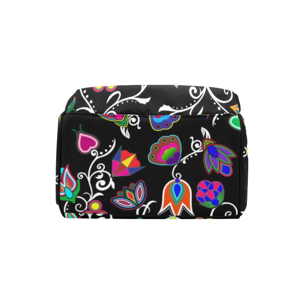 Indigenous Paisley Black Multi-Function Diaper Backpack