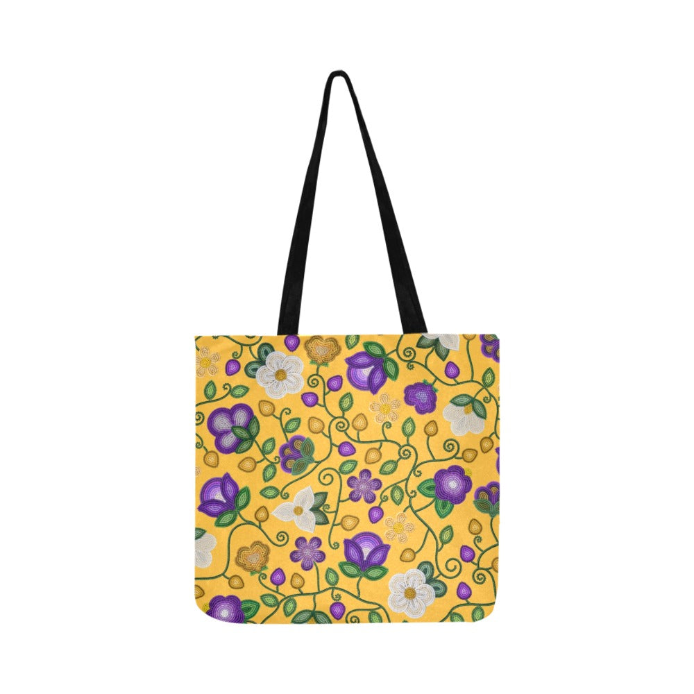 Midnight Moss Bloom Yellow Reusable Shopping Bag (Two sides)