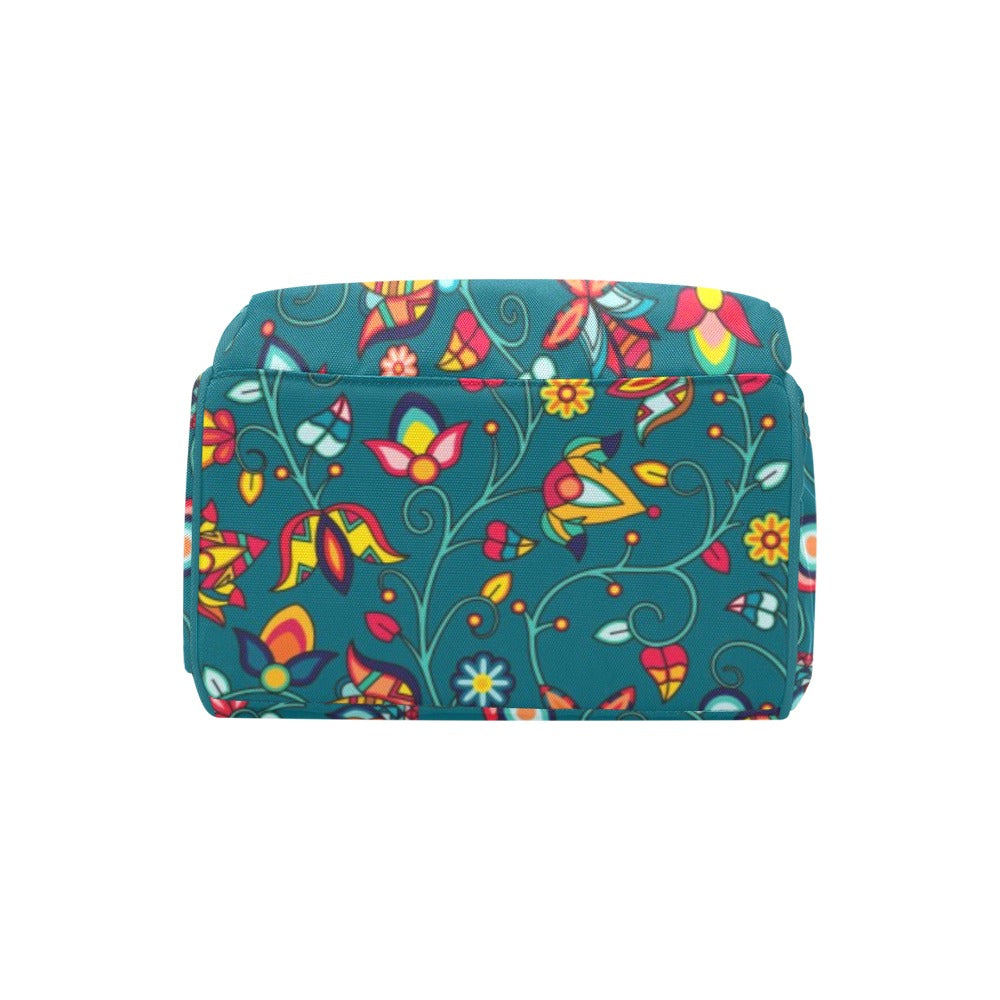 Thorny Path Teal Multi-Function Diaper Backpack/Diaper Bag