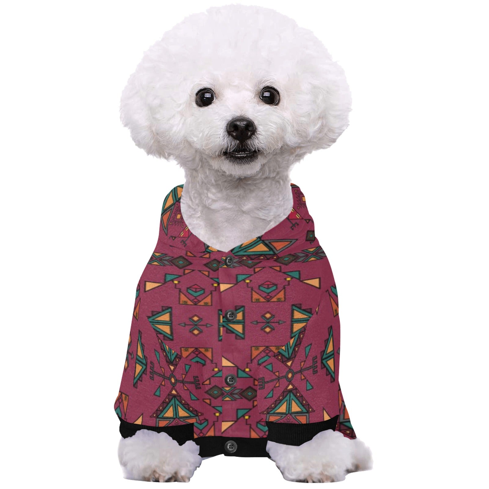 Arrow dawn Maroon Pet Dog Hoodie