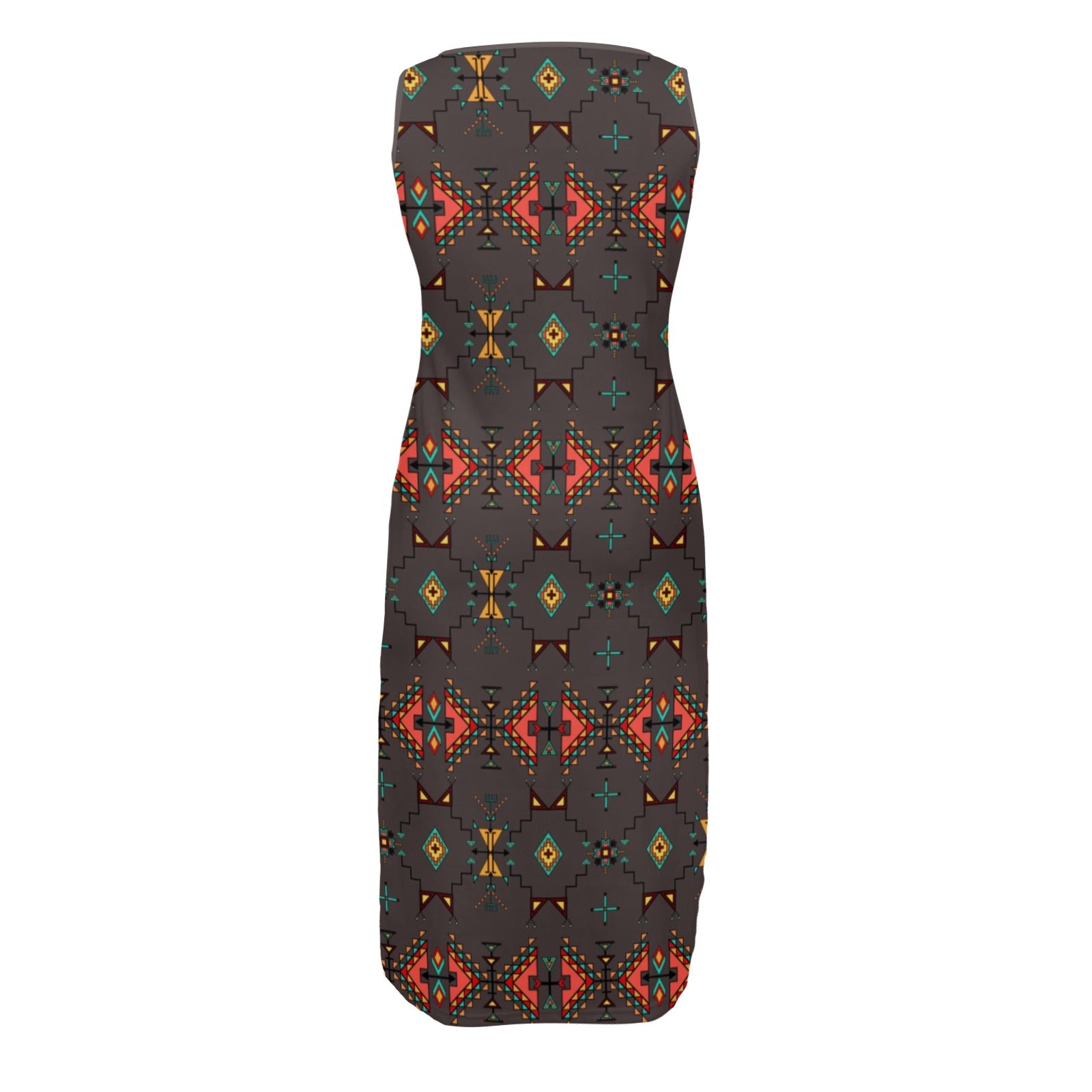 Thunder Flight Gray Phaedra Sleeveless Open Fork Long Dress