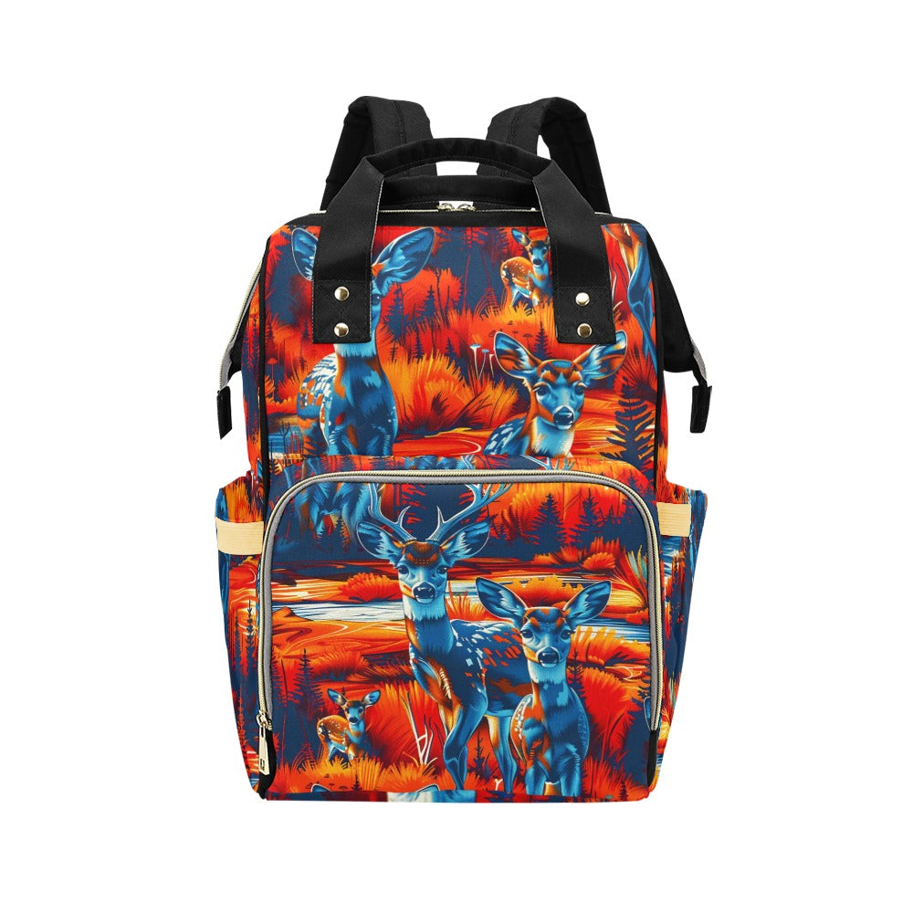 Deer Family Multi-Function Diaper Backpack/Diaper Bag