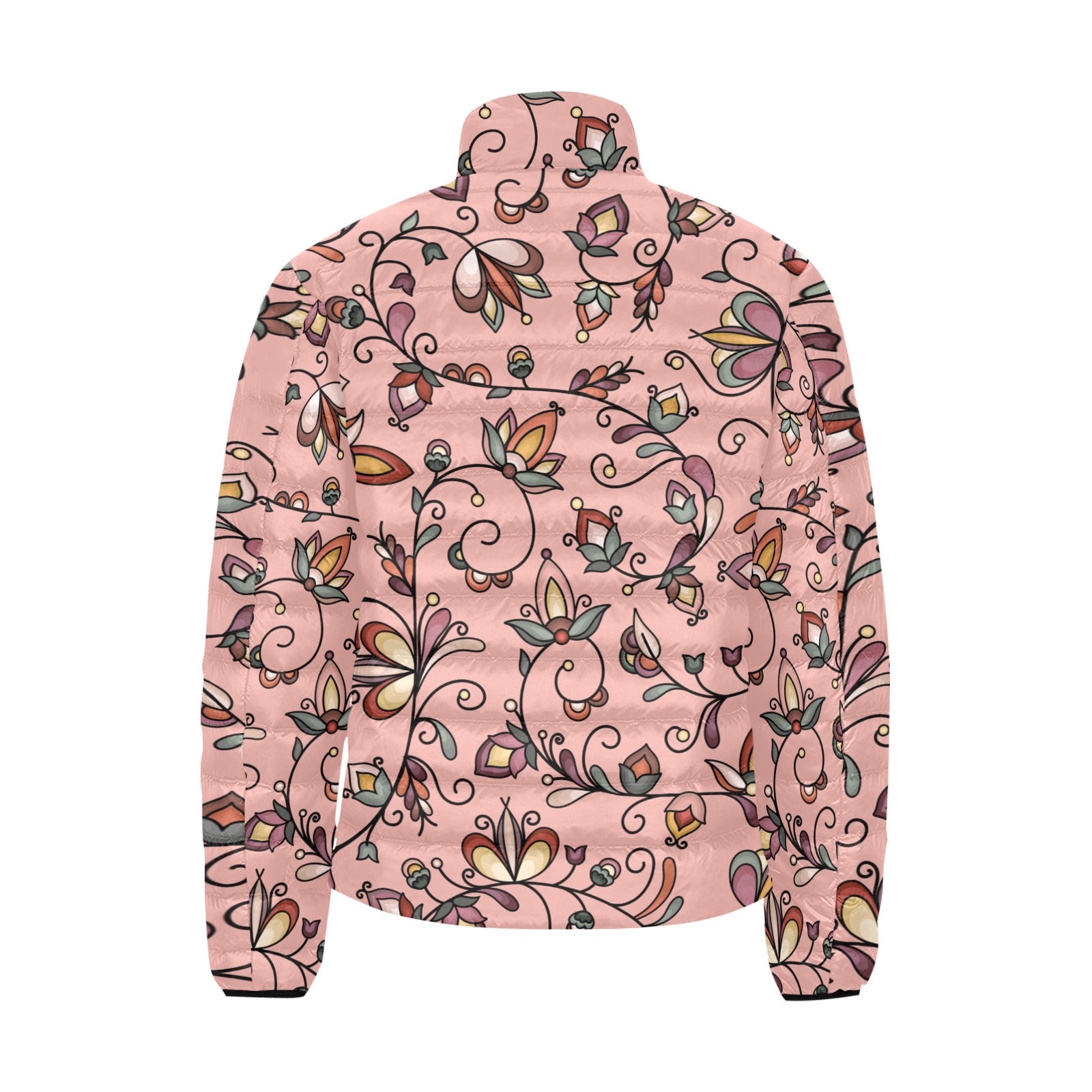 Burnt Sky Petals Peach Men's Padded Jacket