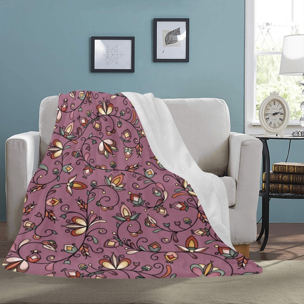 Burnt Sky Petals Magenta Ultra-Soft Micro Fleece Blanket 60"x80"