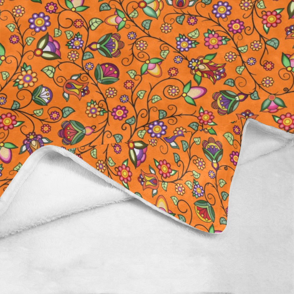 Heartbeat Petals Orange Ultra-Soft Micro Fleece Blanket 50"x60"