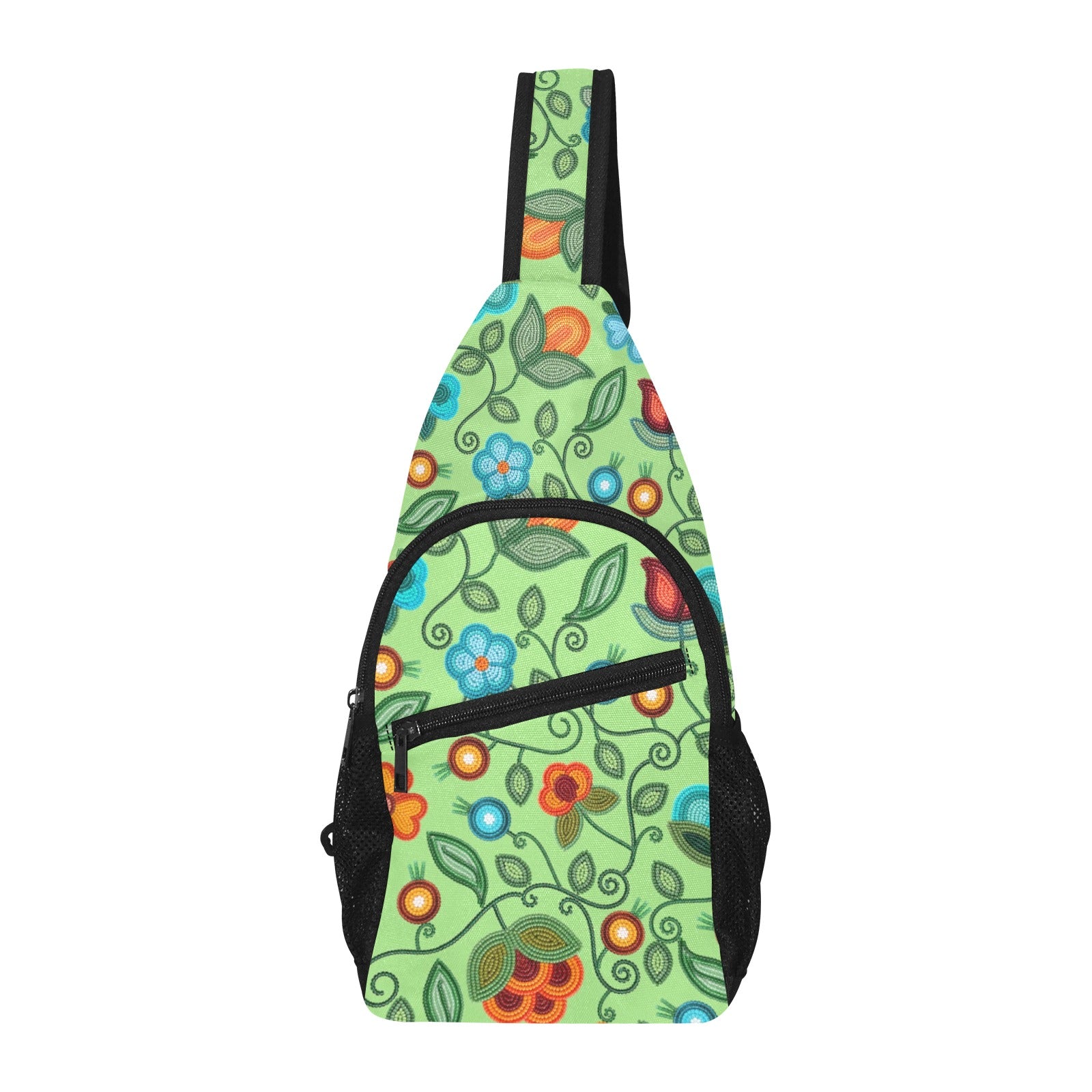 Prairie Fire Petals Sage Chest Bag