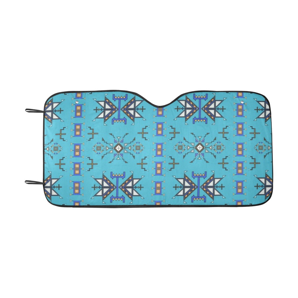 Eagle Strike Blue Car Sun Shade 55"x30"