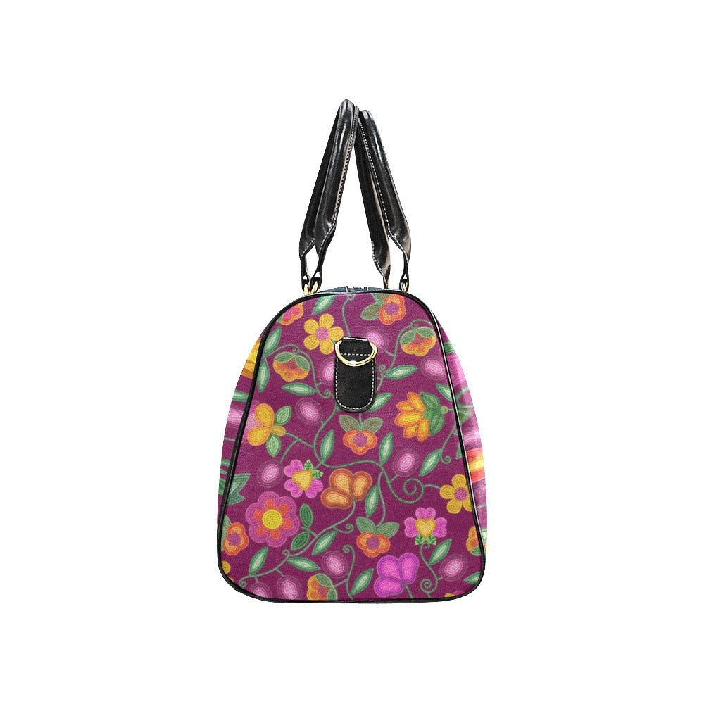 Boreal Bounty Dark Magenta Waterproof Travel Bag/Small