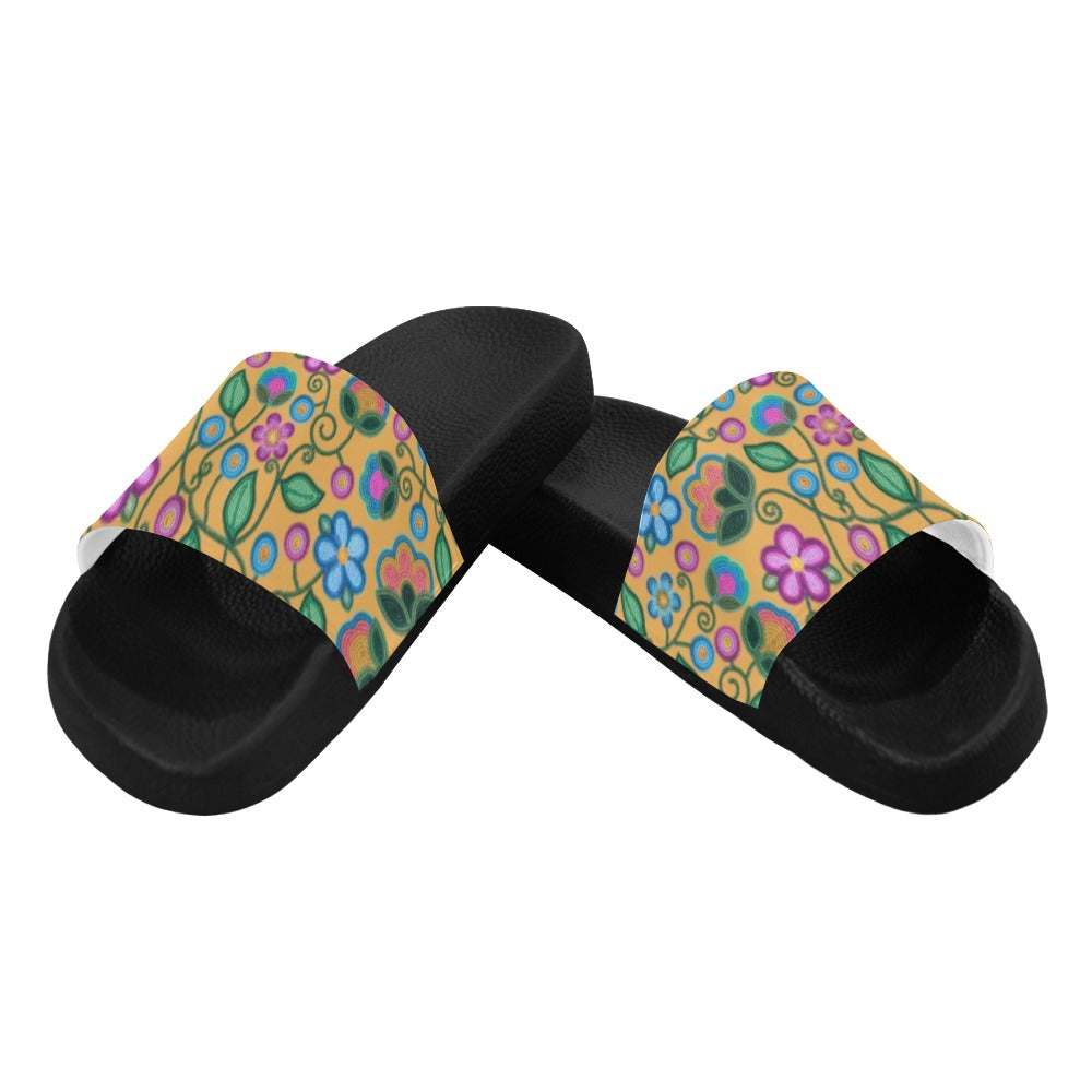 Turquoise Sunbeam Yellow Women's Slide Sandals