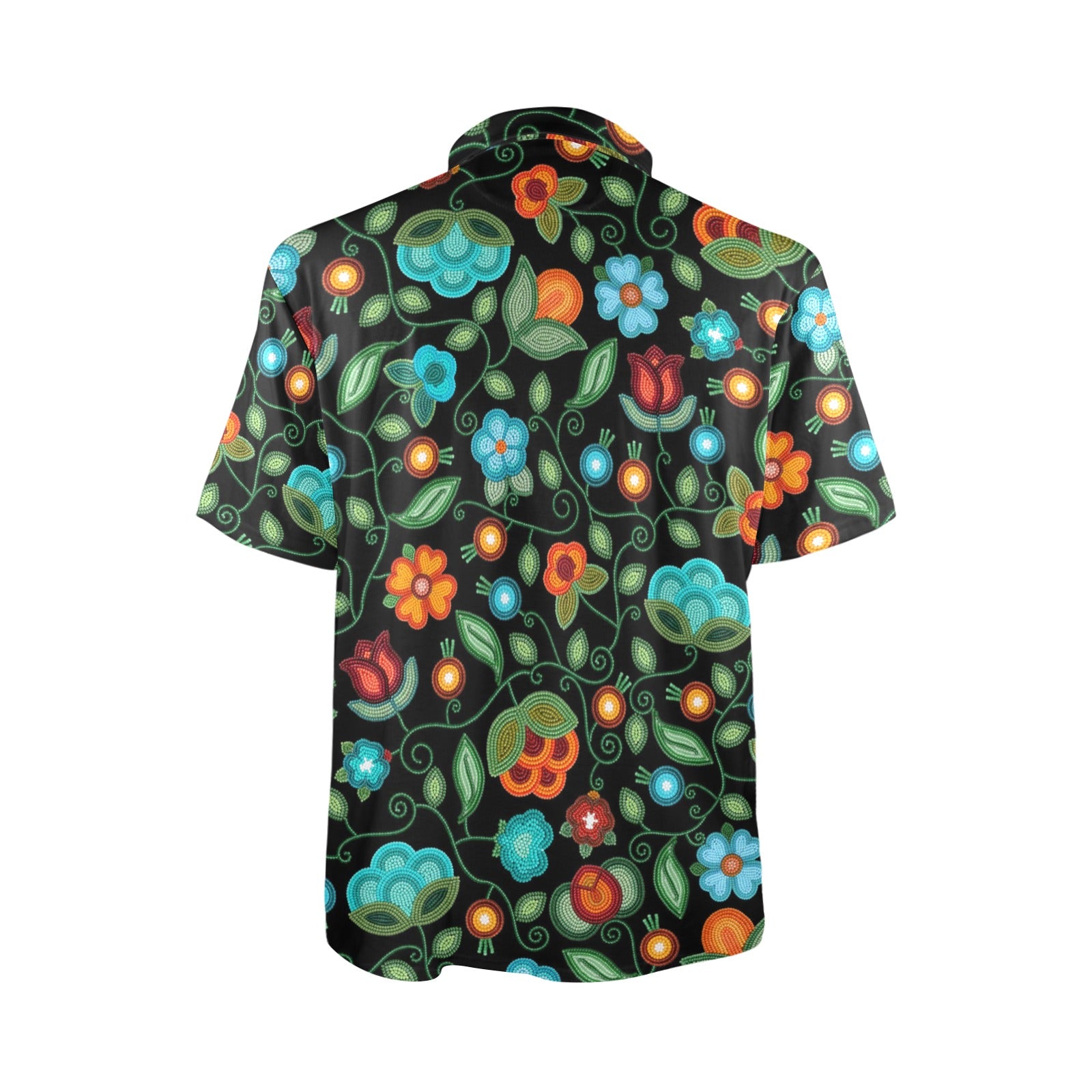 Prairie Fire Petals Black Polo Shirt