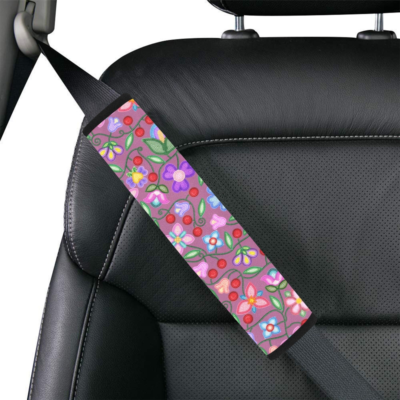 Petal Harmony Dusty Rose Car Seat Belt Cover 7''x12.6'' (Pack of 2)