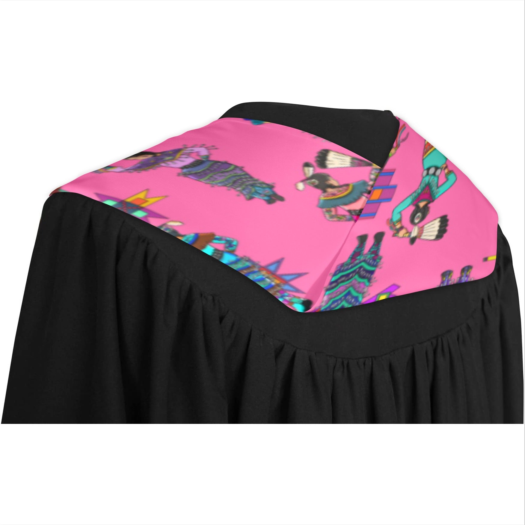 Women's Jingle Dancers Pink Graduation Stole