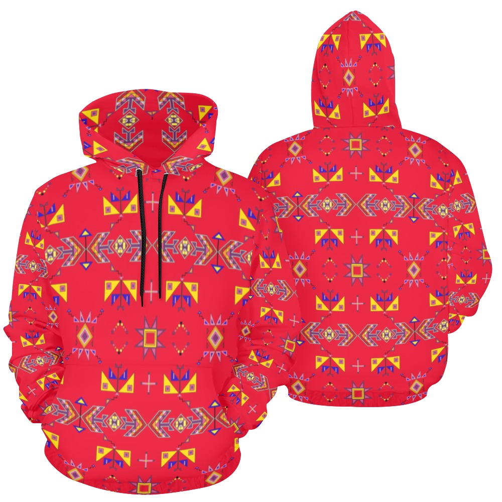 Scattered Generations Red Hoodie for Women (USA Size)