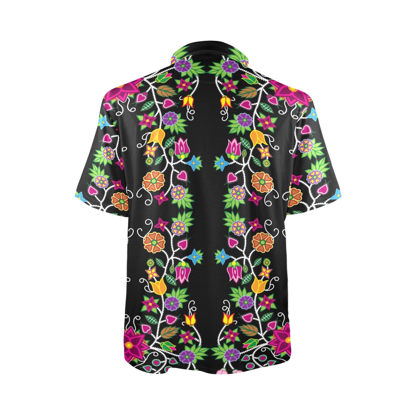 Floral Beadwork Polo Shirt