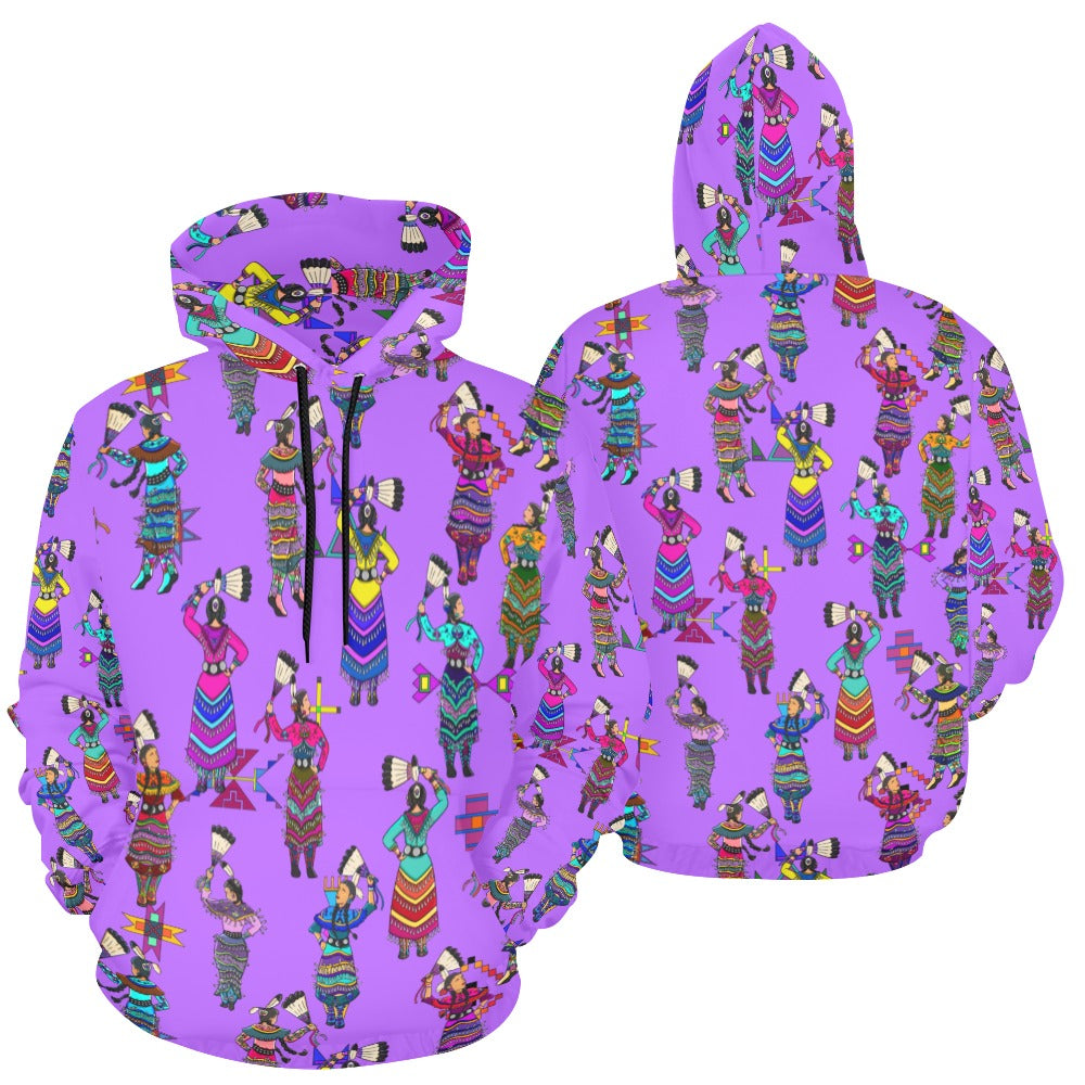 Women's Jingle Dancers Purple Hoodie for Women (USA Size)