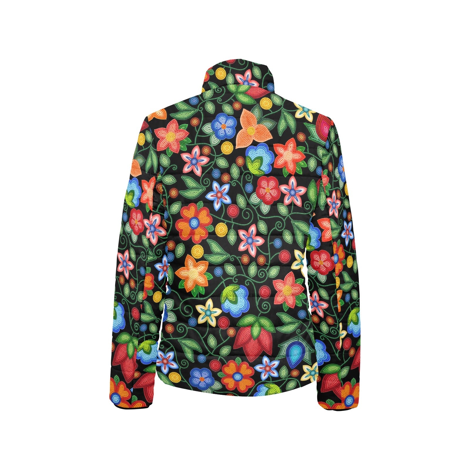 Morning Harmony Black Women's Stand Collar Padded Jacket