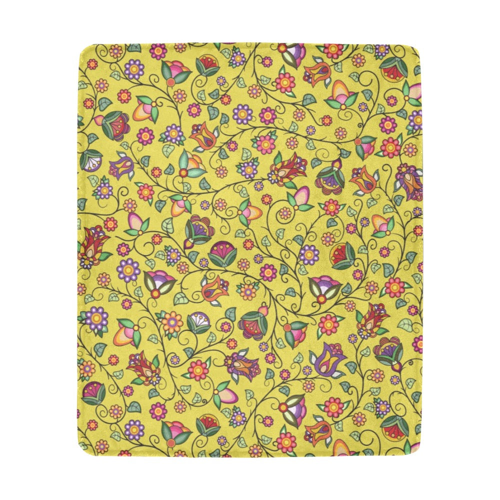 Heartbeat Petals Yellow Ultra-Soft Micro Fleece Blanket 50"x60"