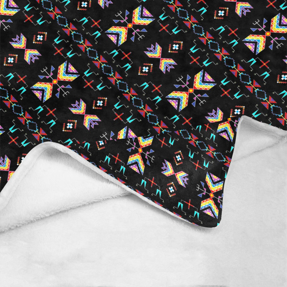 Rainy Chief Rainbow Black Ultra-Soft Micro Fleece Blanket 50"x60"