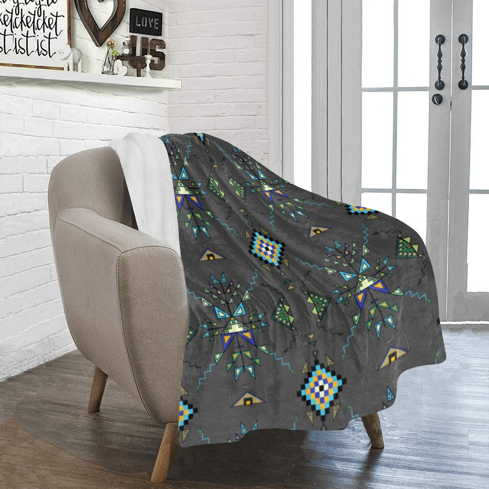 Bear Shield Gray Ultra-Soft Micro Fleece Blanket 40"x50"
