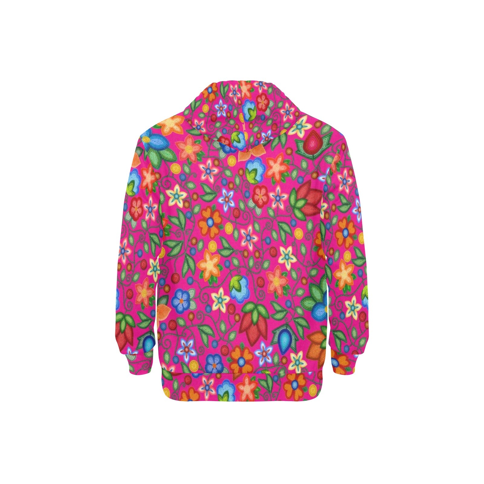 Morning Harmony Pink Men's Long Sleeve Fleece Hoodie
