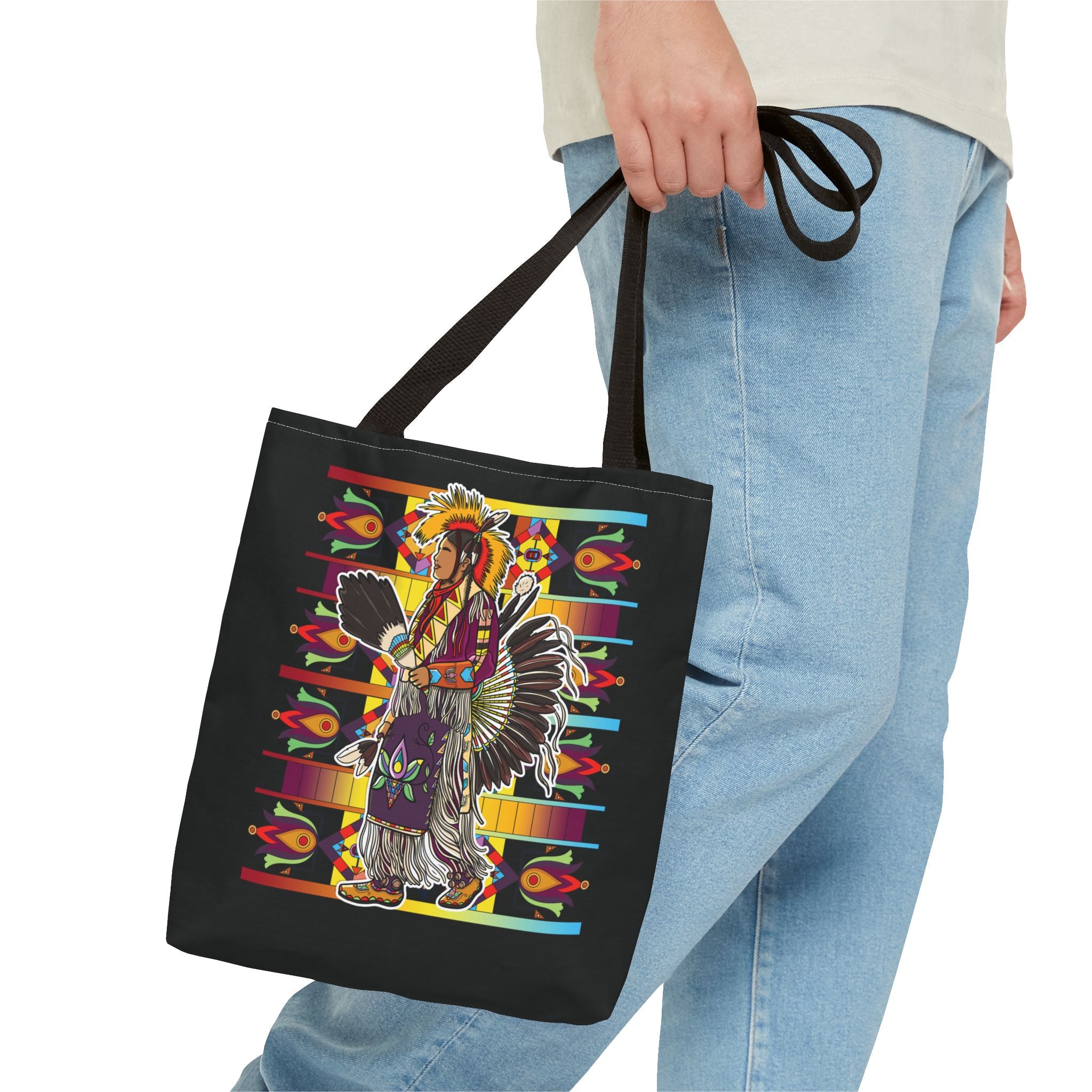 Traditional Powwow Man Dancer 2 Tote Bag