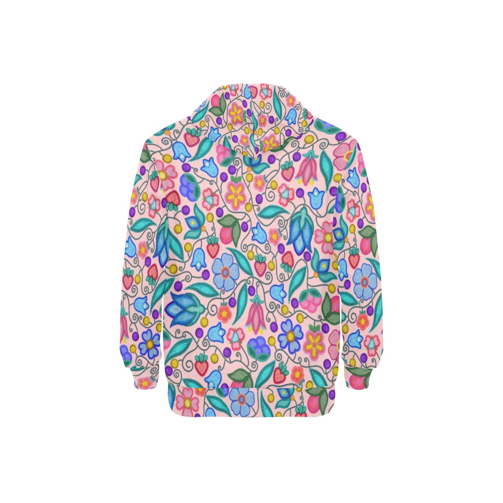 Sweet Offering Pink Men's Long Sleeve Fleece Hoodie
