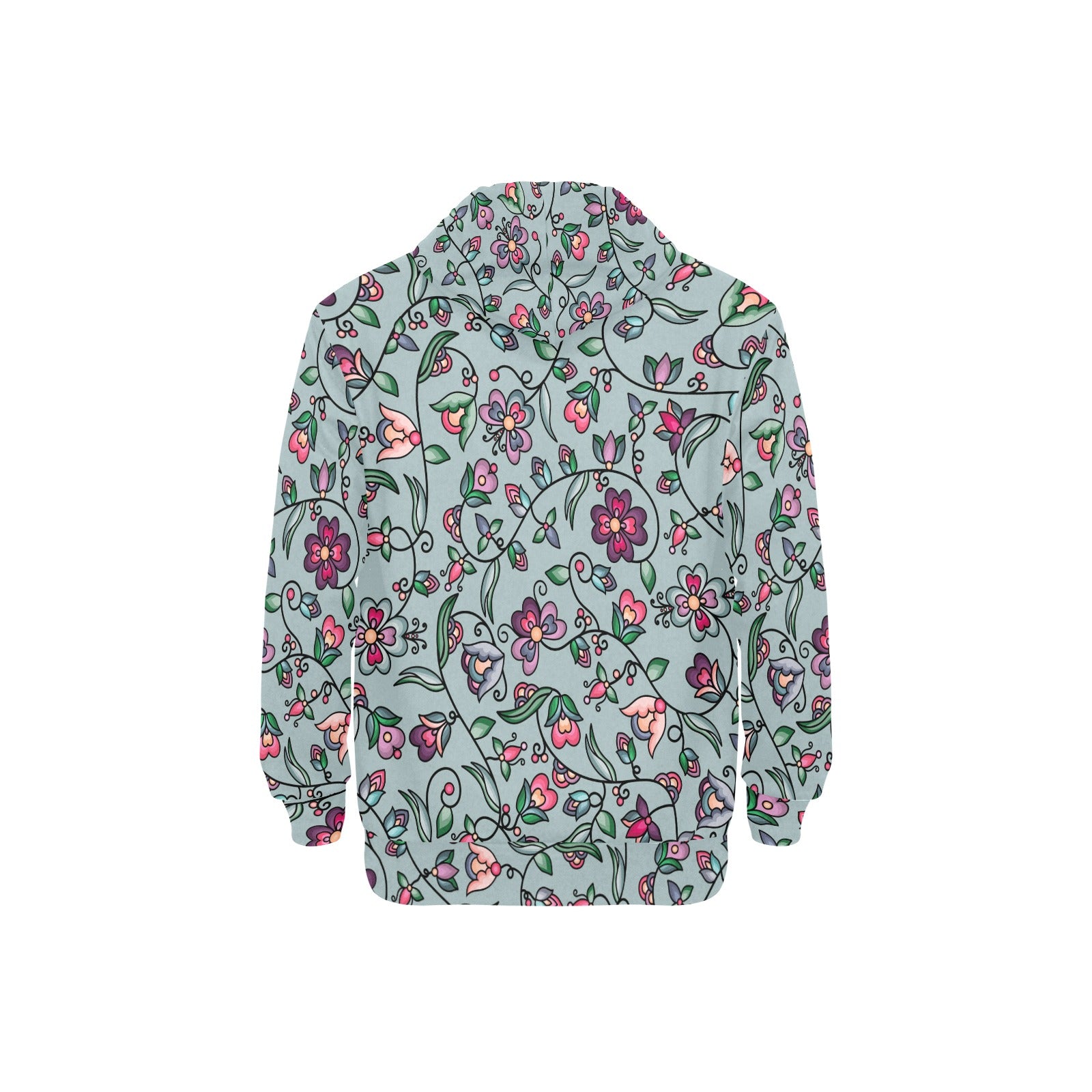 Amber Evening Garland Turquoise Men's Long Sleeve Fleece Hoodie