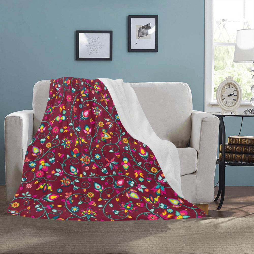 Thorny Path Cranberry Ultra-Soft Micro Fleece Blanket 50"x60"