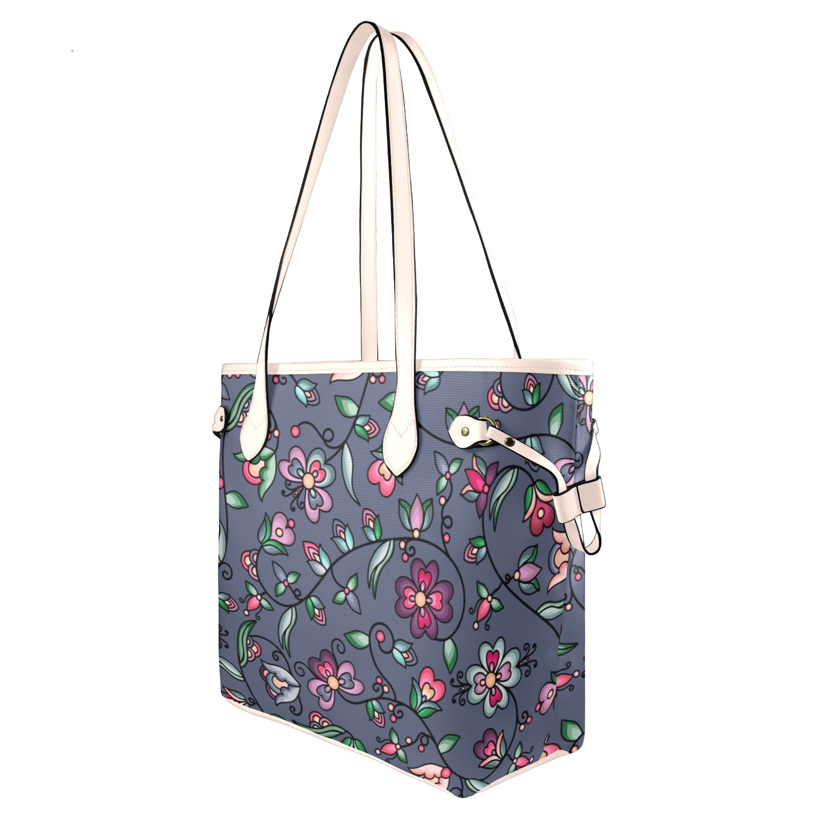 Amber Evening Garland Blue Clover Canvas Tote Bag