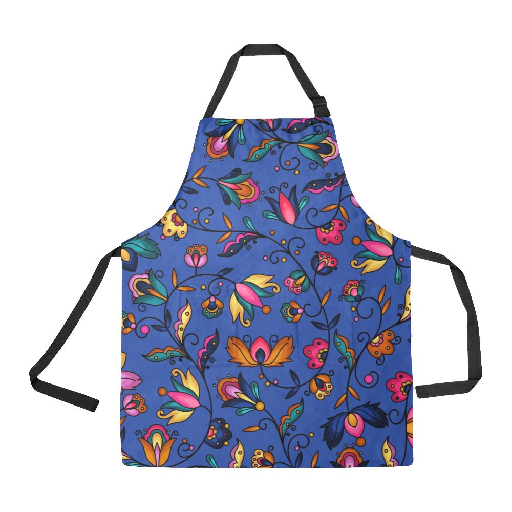Copper Prairie Petals Blue Apron