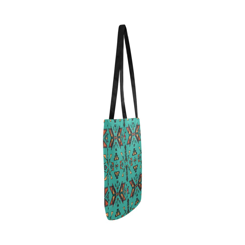 Arrow Dawn Turquoise Reusable Shopping Bag (Two sides)