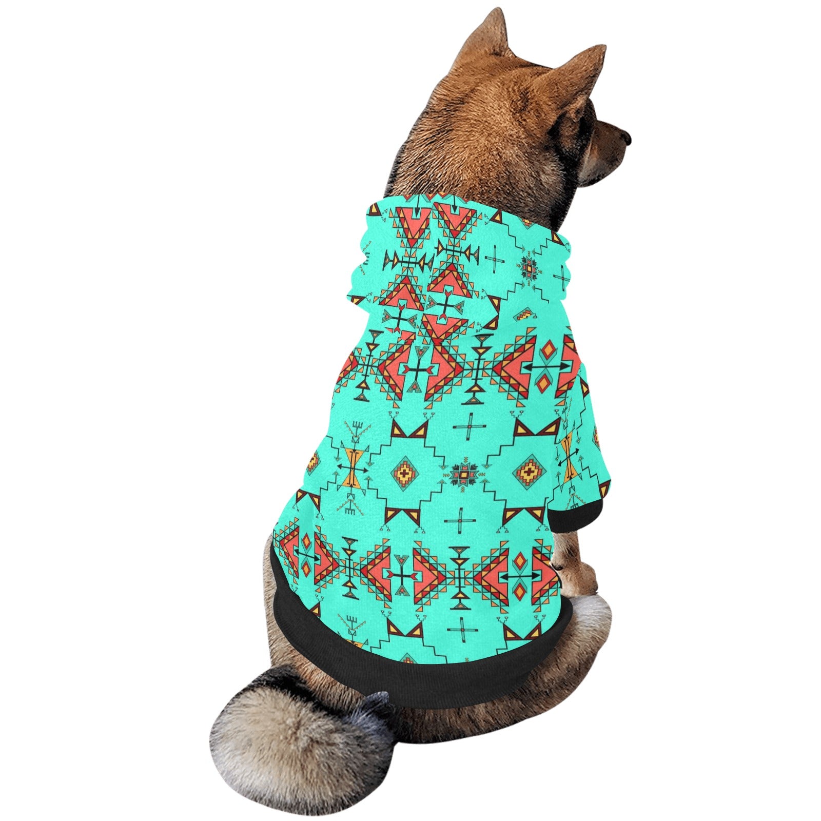 Thunder Flight Turquoise Pet Dog Hoodie
