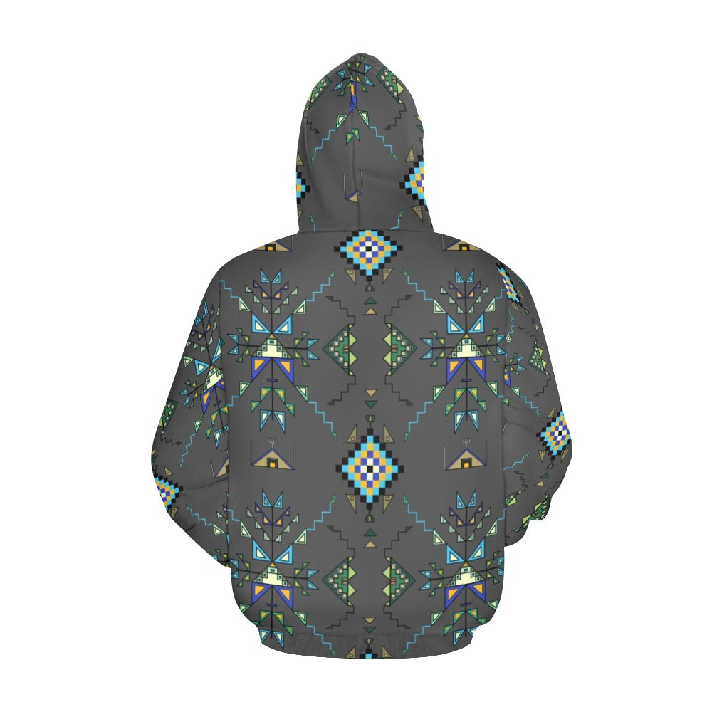 Bear Shield Gray Hoodie for Men (USA Size)