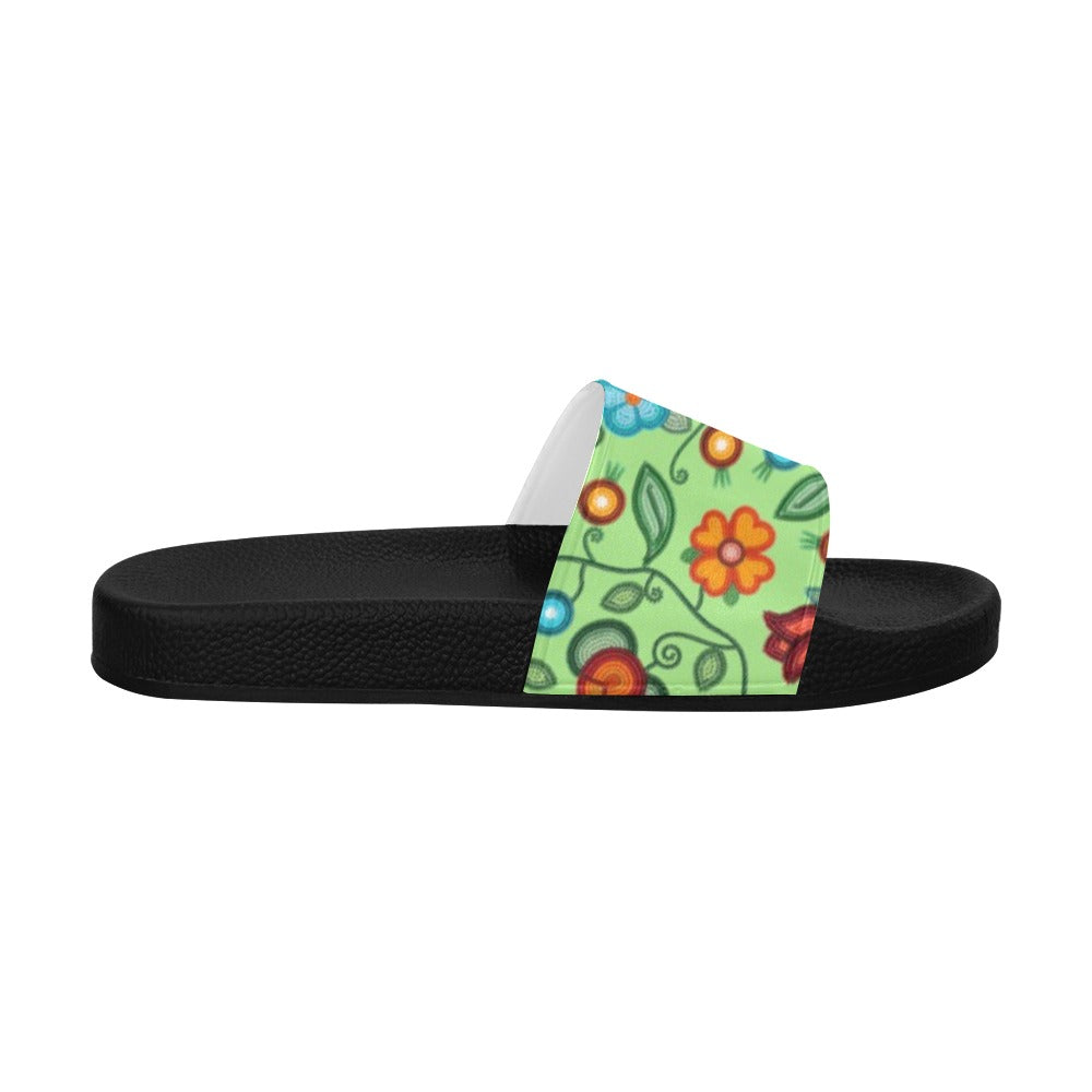 Prairie Fire Petals Sage Men's Slide Sandals