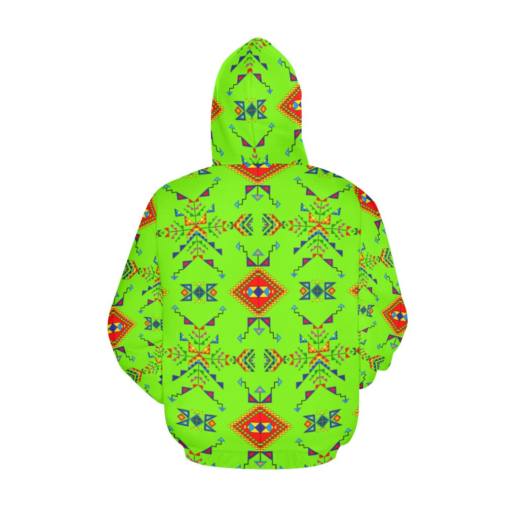 Buffalo Jump Neon Green Hoodie for Women (USA Size)