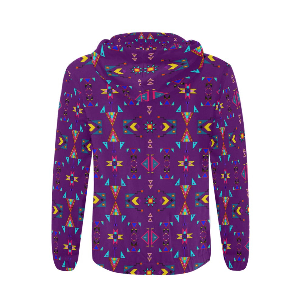 Enemy Territory Berry Men's Zipper Hoodie