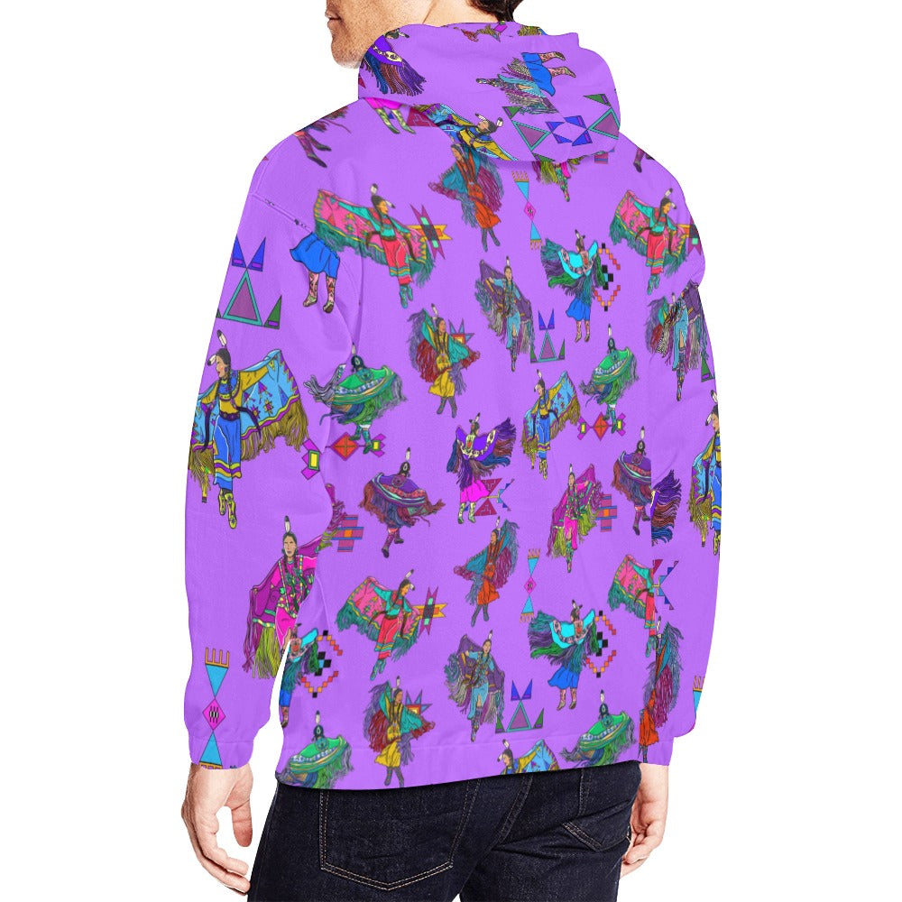 Women's Fancy Dancers Purple Hoodie for Men (USA Size)