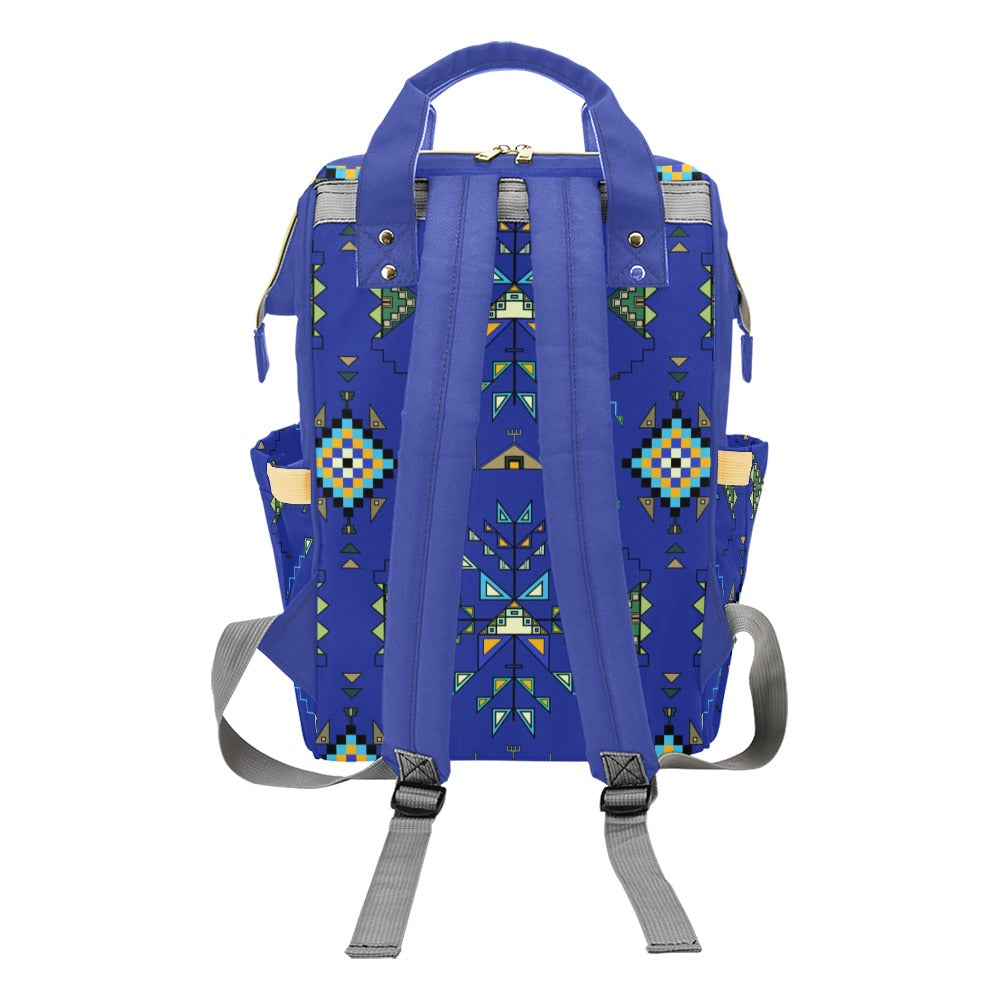 Bear Shield Dark Blue Multi-Function Diaper Backpack/Diaper Bag