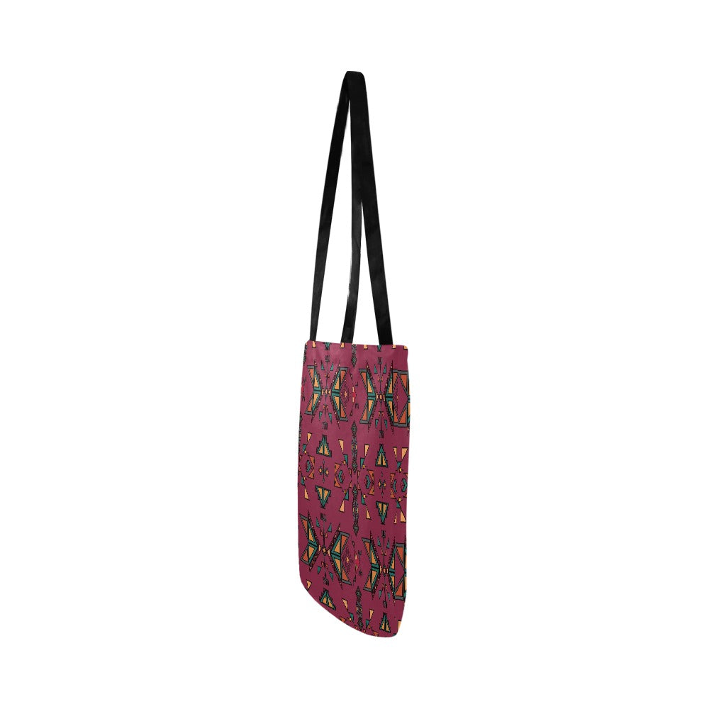 Arrow Dawn Maroon Reusable Shopping Bag (Two sides)
