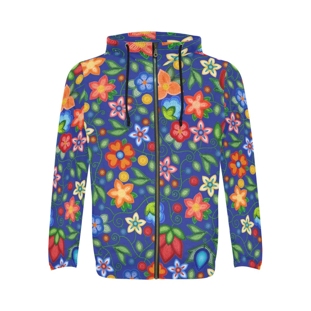 Morning Harmony Sapphire Men's Zipper Hoodie