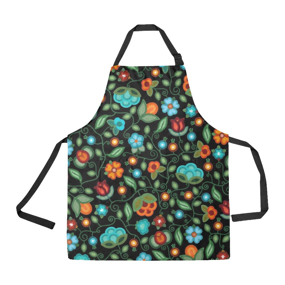Prairie Fire Petals Black Apron