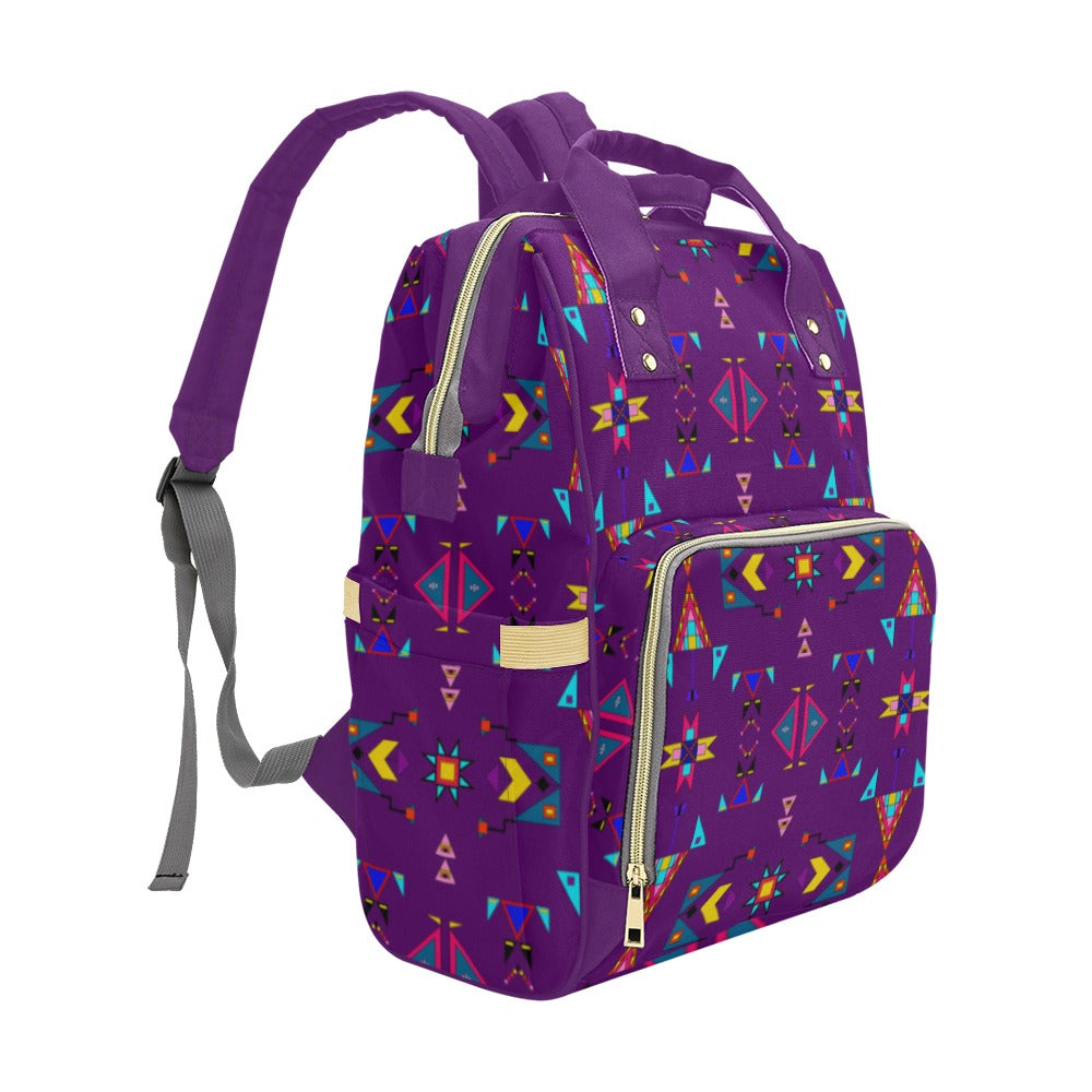 Enemy Territory Berry Multi-Function Diaper Backpack/Diaper Bag