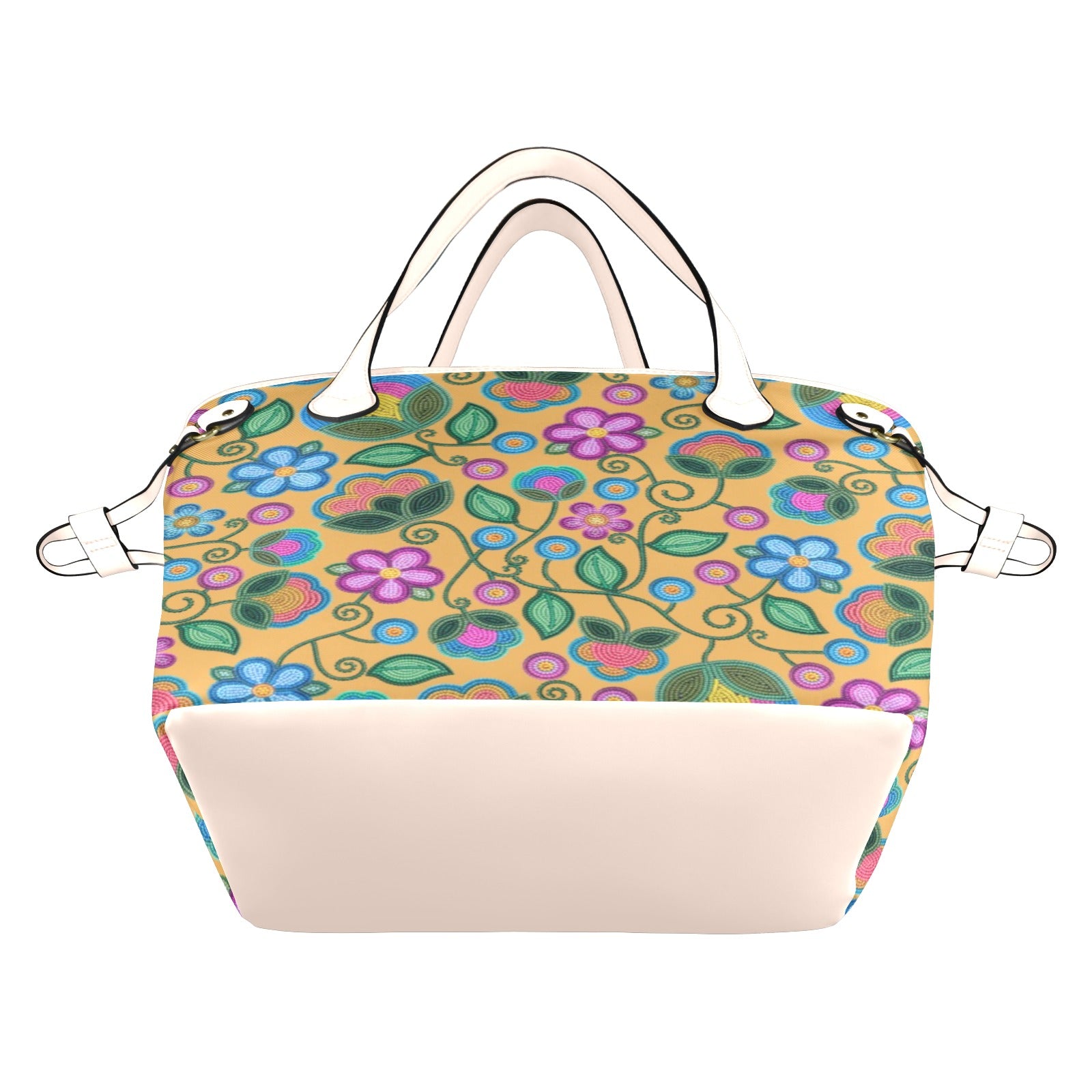 Turquoise Sunbeam Yellow Clover Canvas Tote Bag